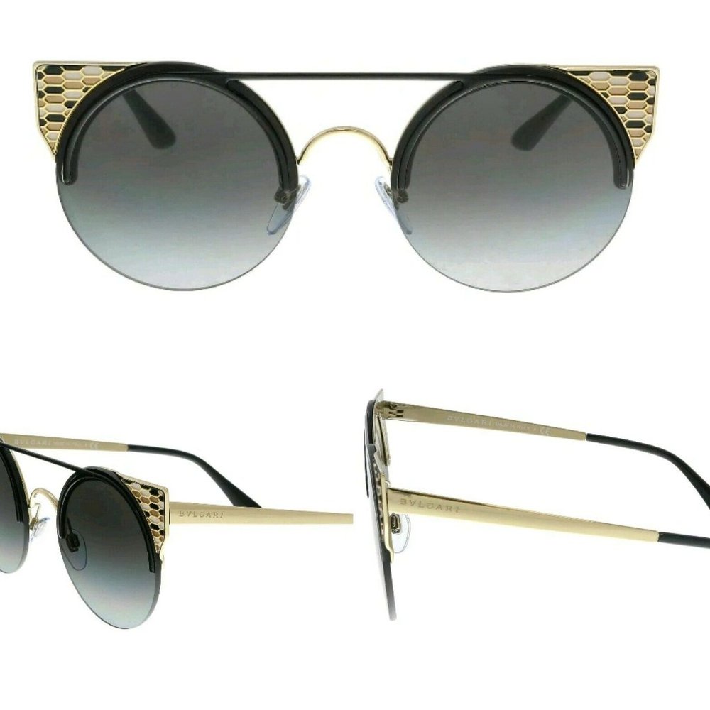 New 🌹Bulgari Women's GOLD🍬 Cat Eye Sunglasses - Picture 2 of 8